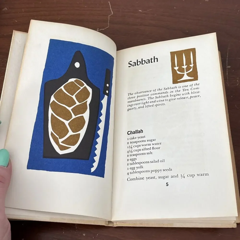 Peter Pauper Press Simple Jewish Cookery Cookbook 1962 Edna Beilenson HCDJ - Picture 9 of 10